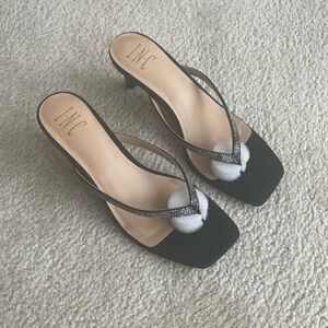 INC International Concepts Black Strappy Women's Heels